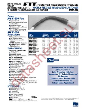 FIT600 3  BLACK datasheet  